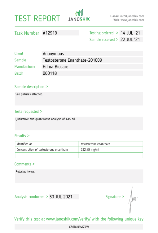 Testosterone Enanthate (USA) - Image 2