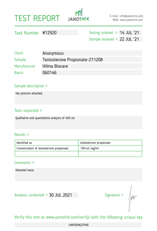 Testosterone Propionate (USA) - Image 2