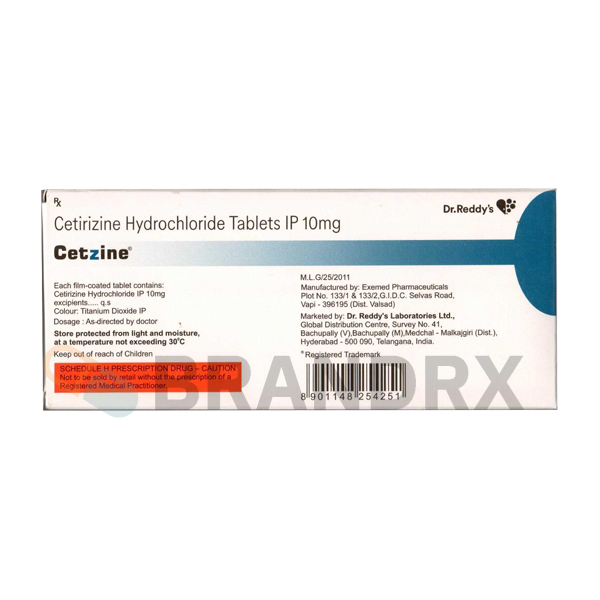 Alternative view of Cetzine 10 mg