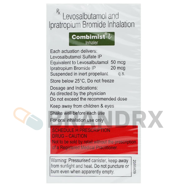 Alternative view of Combimist L Inhaler 200 MD 70 mcg