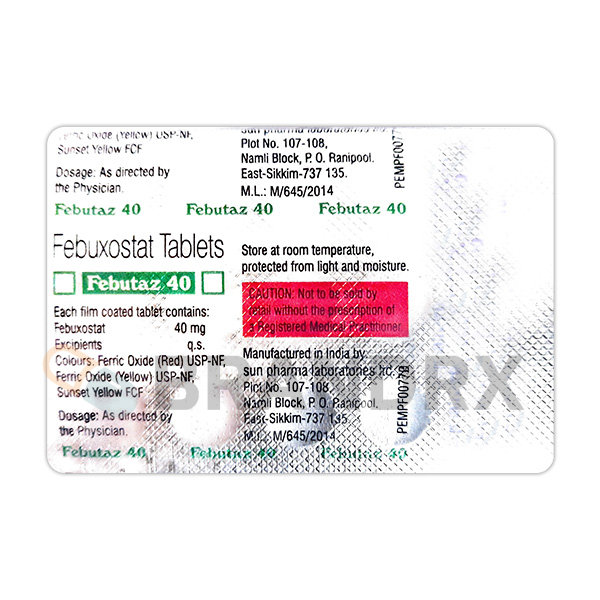 Alternative view of Febutaz 40 mg